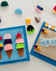 Engaging ended play activities in the Ice Cream themed busy book
