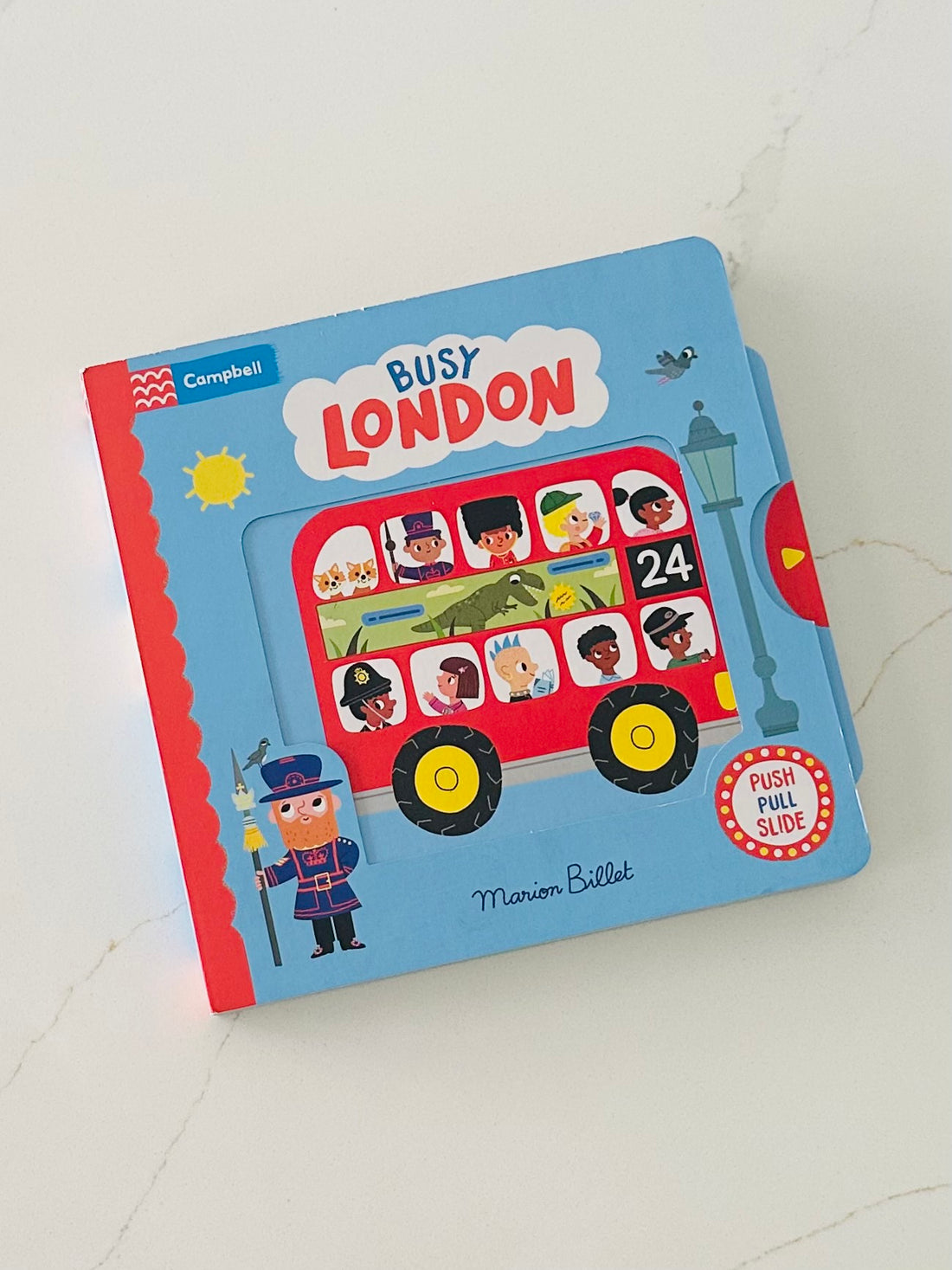 Busy London: A Push, Pull and Slide Book af Marion Billet