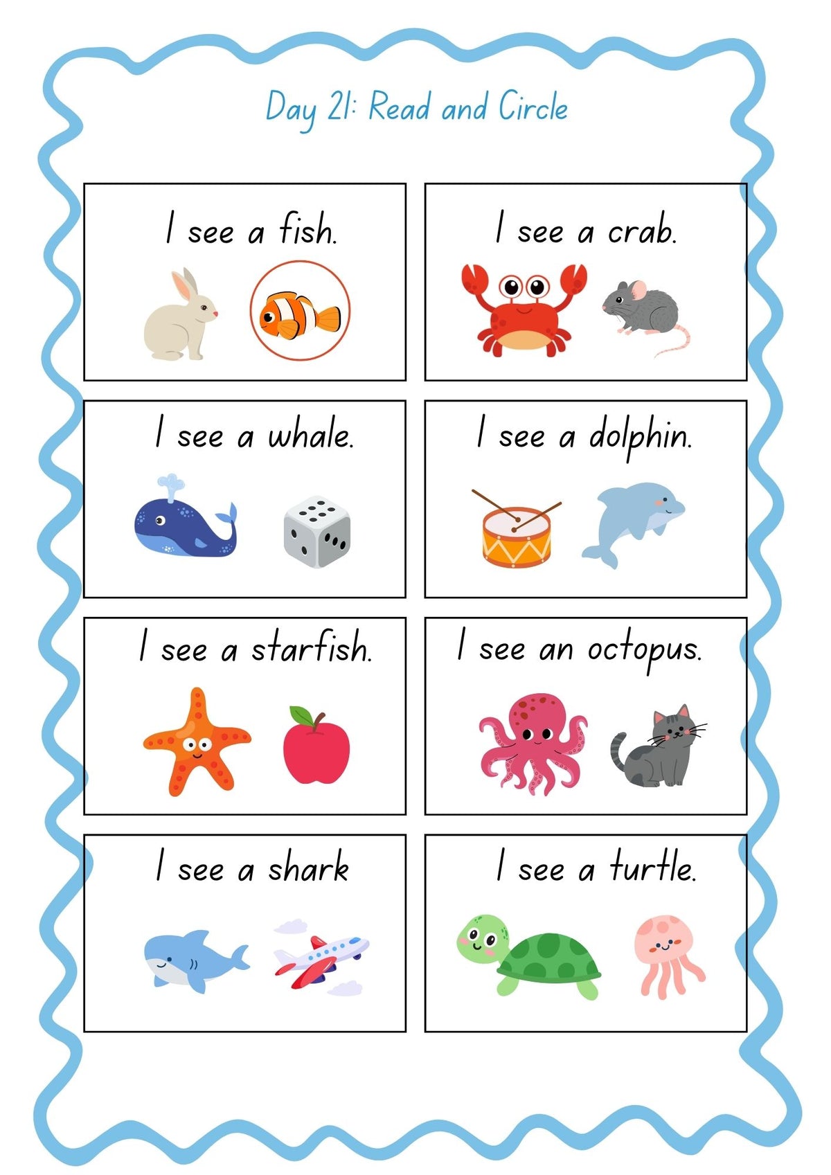 My Wondertivity One Activity a Day - Under the Sea DIGITAL DOWNLOAD