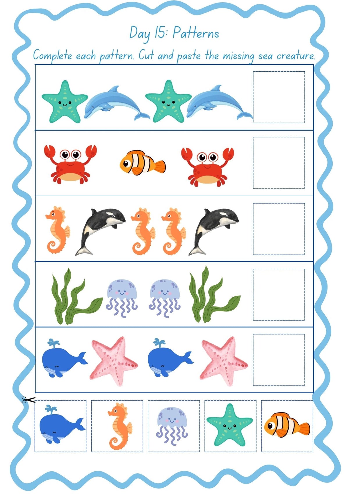 My Wondertivity One Activity a Day - Under the Sea DIGITAL DOWNLOAD