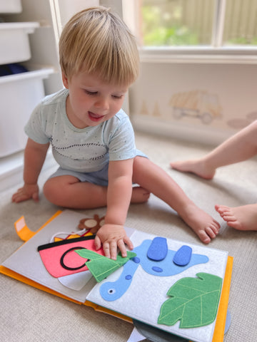 Baby’s first quiet book, soft book for sensory play