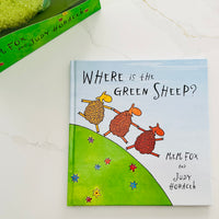 メム・フォックス作「緑の羊の本とおもちゃのギフトセットはどこですか」