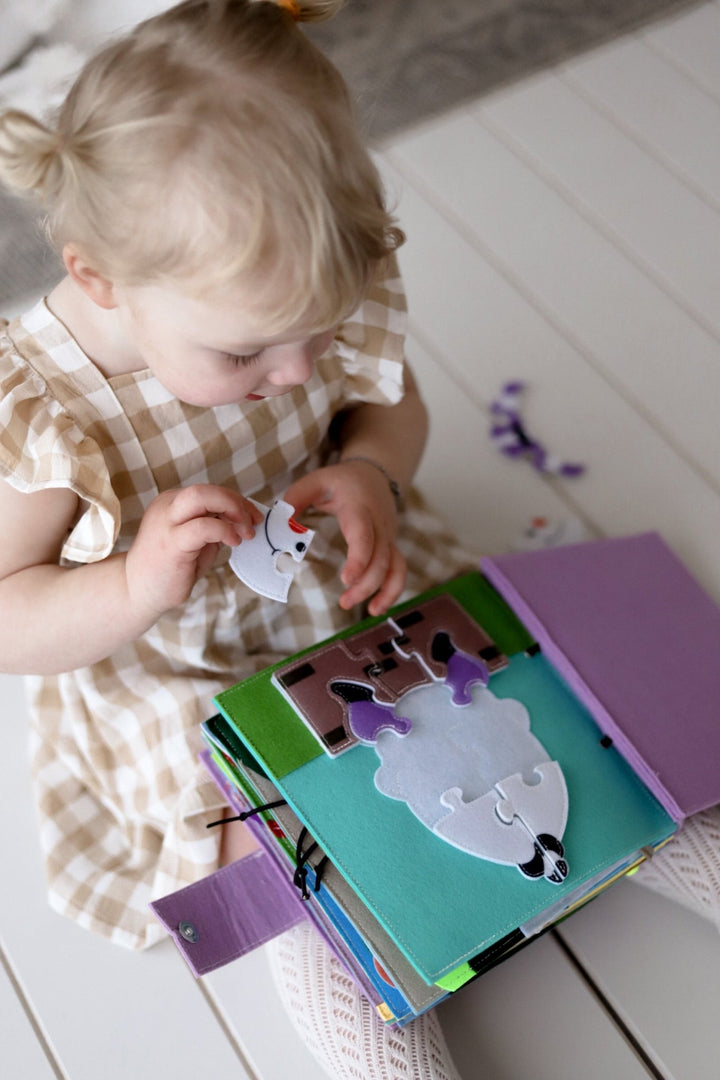 Wondertivity Little Lamb Nursery Rhyme Busy Book — handcrafted felt pages