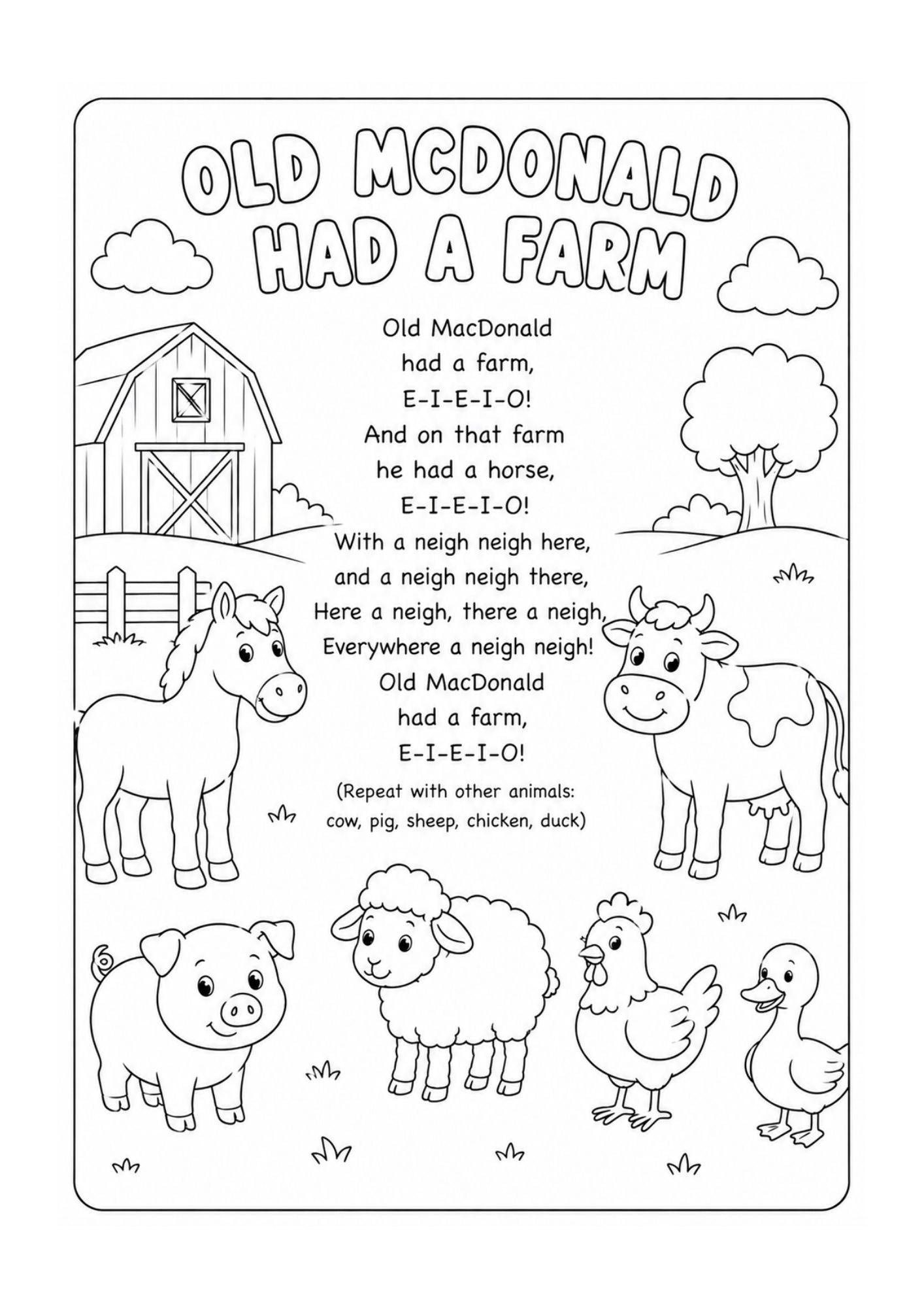 My Wondertivity Colouring Book &amp; Nursery Rhyme Lyrics DIGITAL DOWNLOAD - Wondertivity