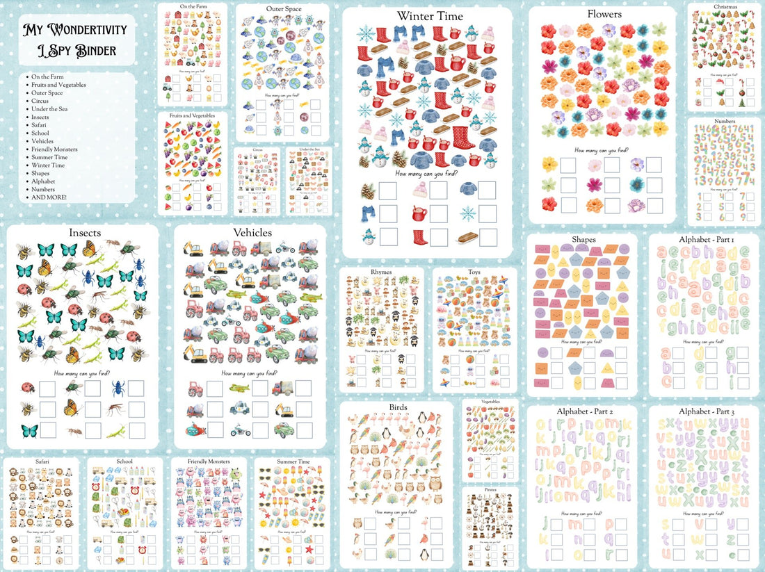 My Wondertivity I Spy Binder DIGITAL DOWNLOAD - Wondertivity