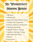 My Wondertivity Morning Binder DIGITAL DOWNLOAD - Wondertivity