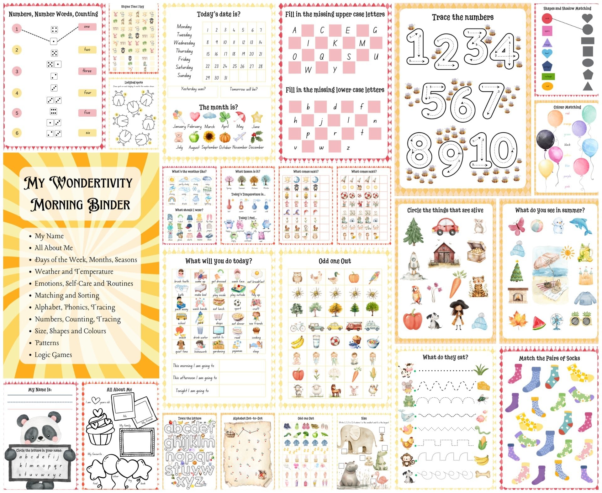 My Wondertivity Morning Binder DIGITAL DOWNLOAD - Wondertivity