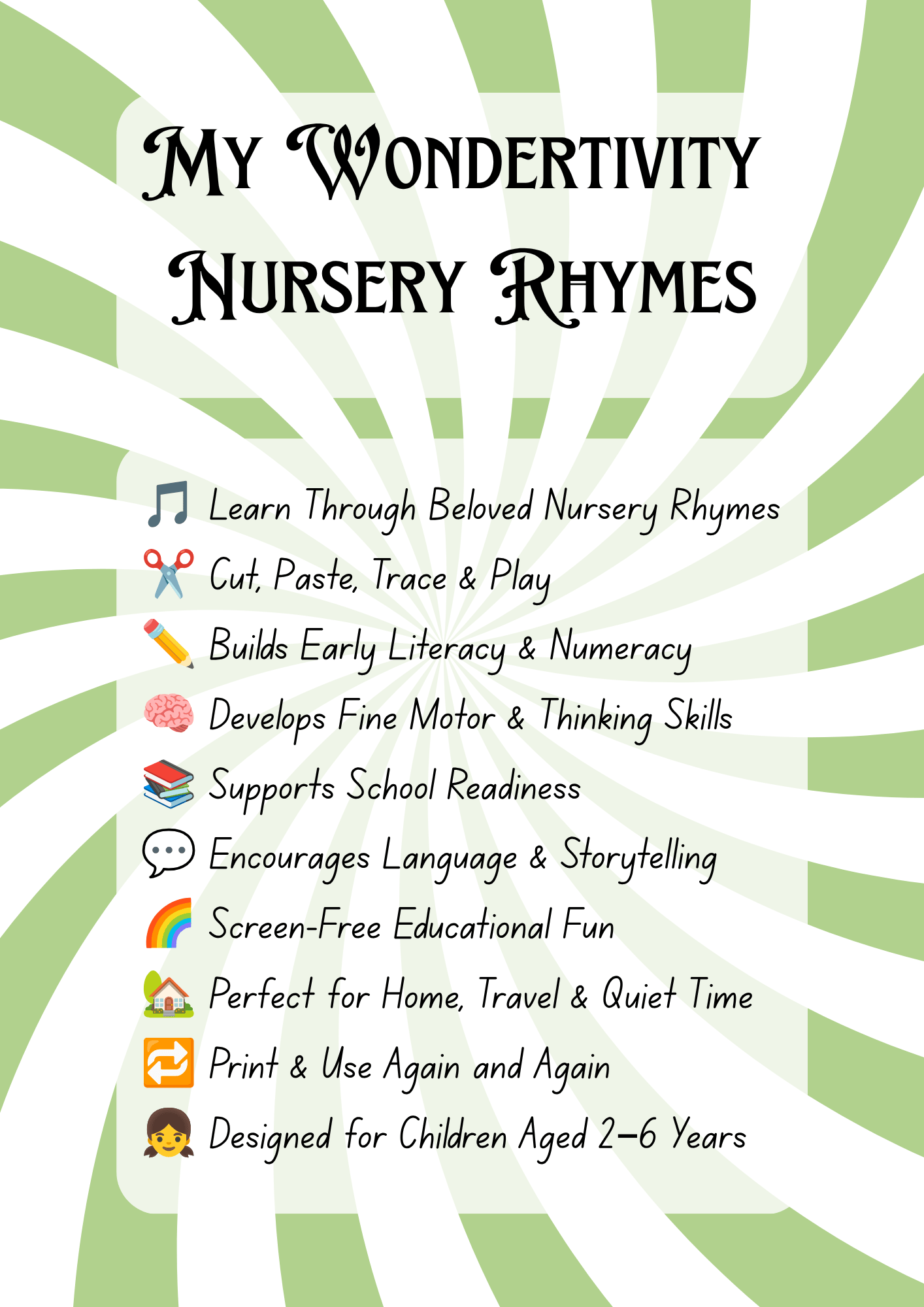 My Wondertivity Nursery Rhyme Binder DIGITAL DOWNLOAD - Wondertivity