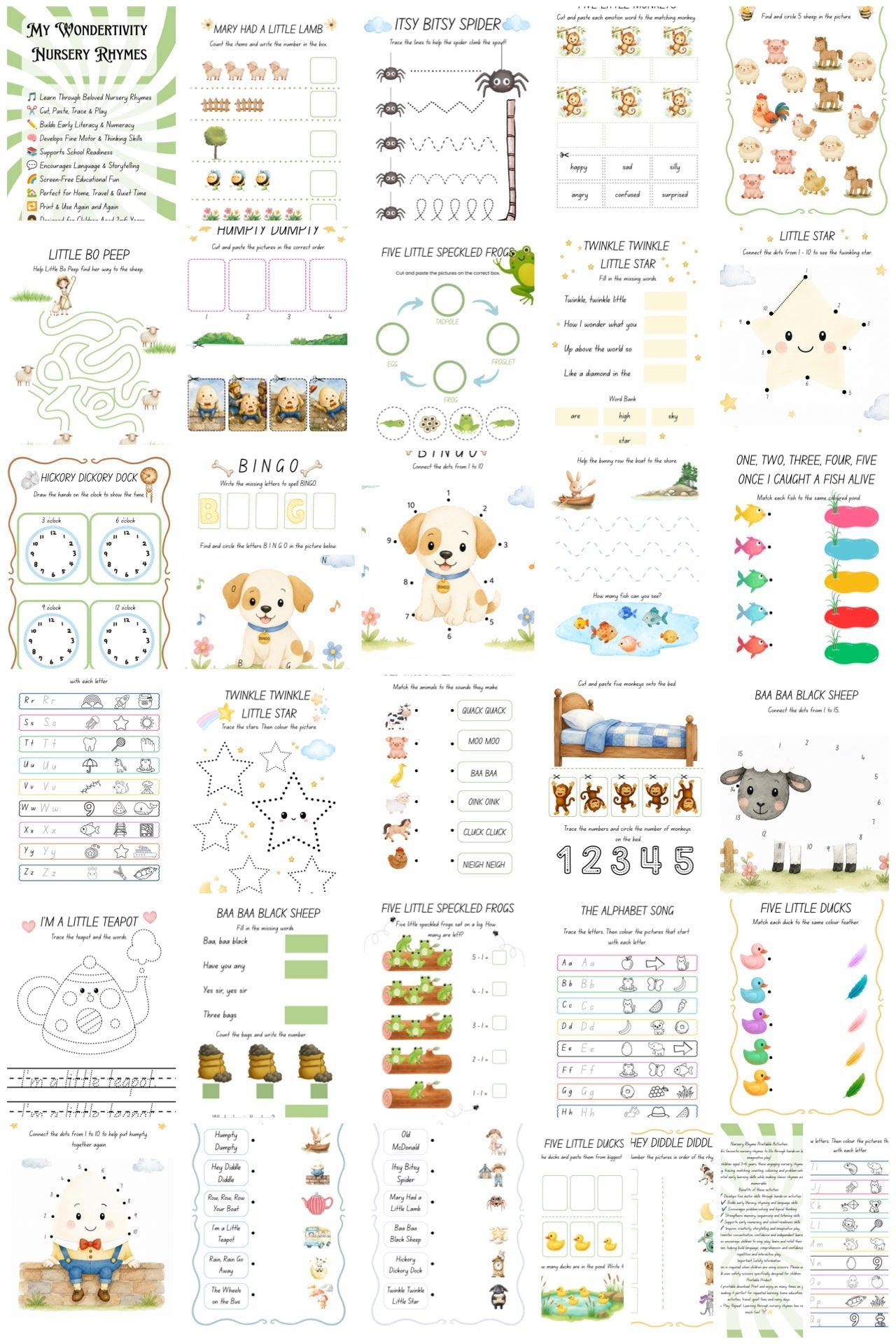 My Wondertivity Nursery Rhyme Binder DIGITAL DOWNLOAD - Wondertivity